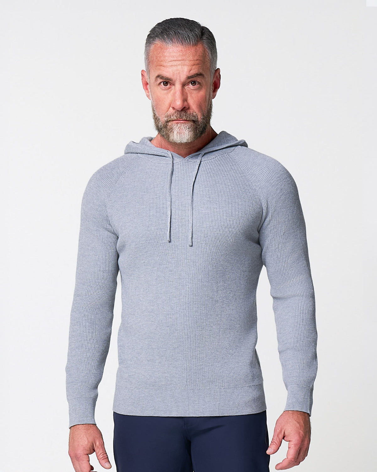 Heavy Knit Hoodie - Grey | State & Liberty Tops