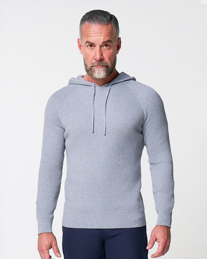 Heavy Knit Hoodie - Grey | State & Liberty Tops