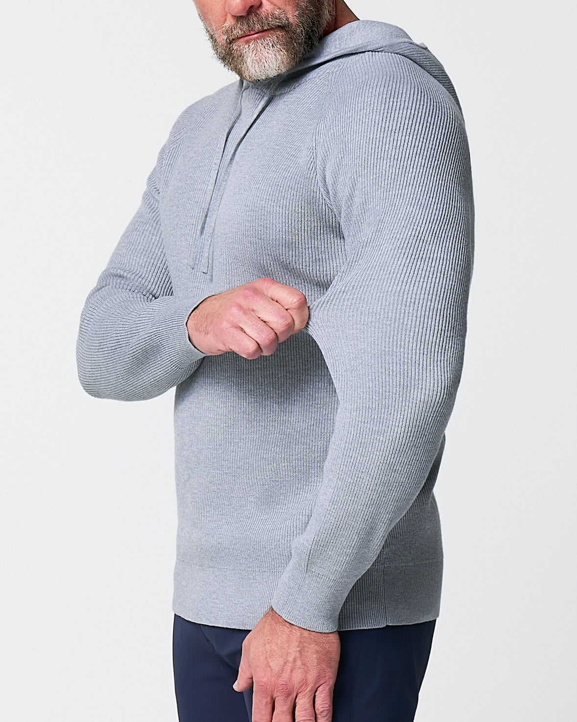 Heavy Knit Hoodie - Grey | State & Liberty Tops
