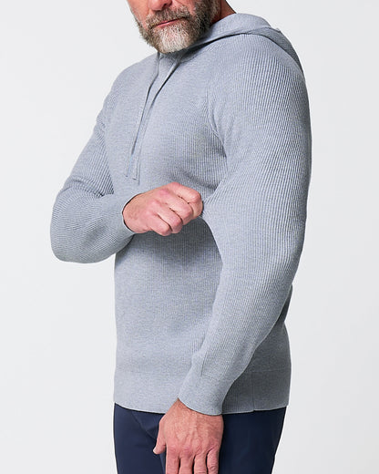 Heavy Knit Hoodie - Grey | State & Liberty Tops