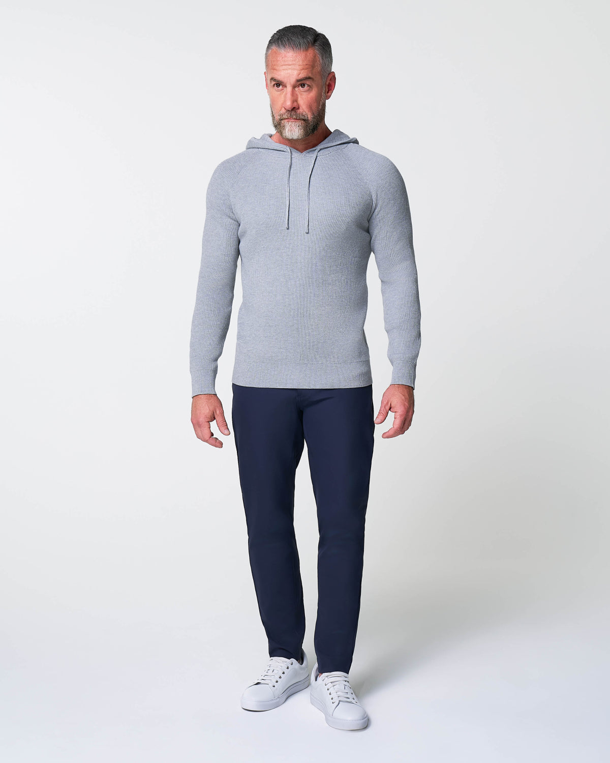 Heavy Knit Hoodie - Grey | State & Liberty Tops
