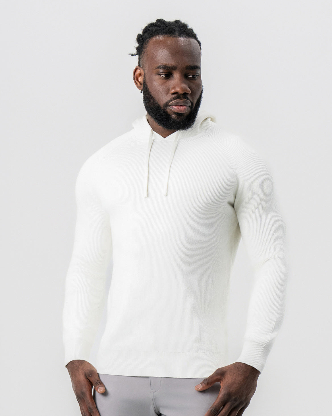 Heavy Knit Hoodie - Cream | State & Liberty Tops