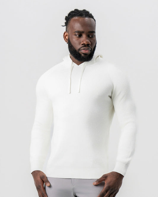 Heavy Knit Hoodie - Cream | State & Liberty Tops