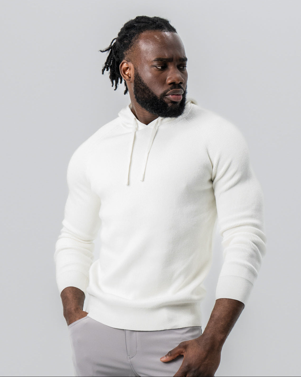 Heavy Knit Hoodie - Cream | State & Liberty Tops