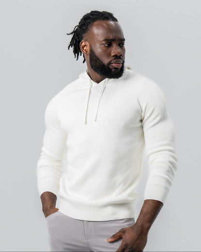 Heavy Knit Hoodie - Cream | State & Liberty Tops