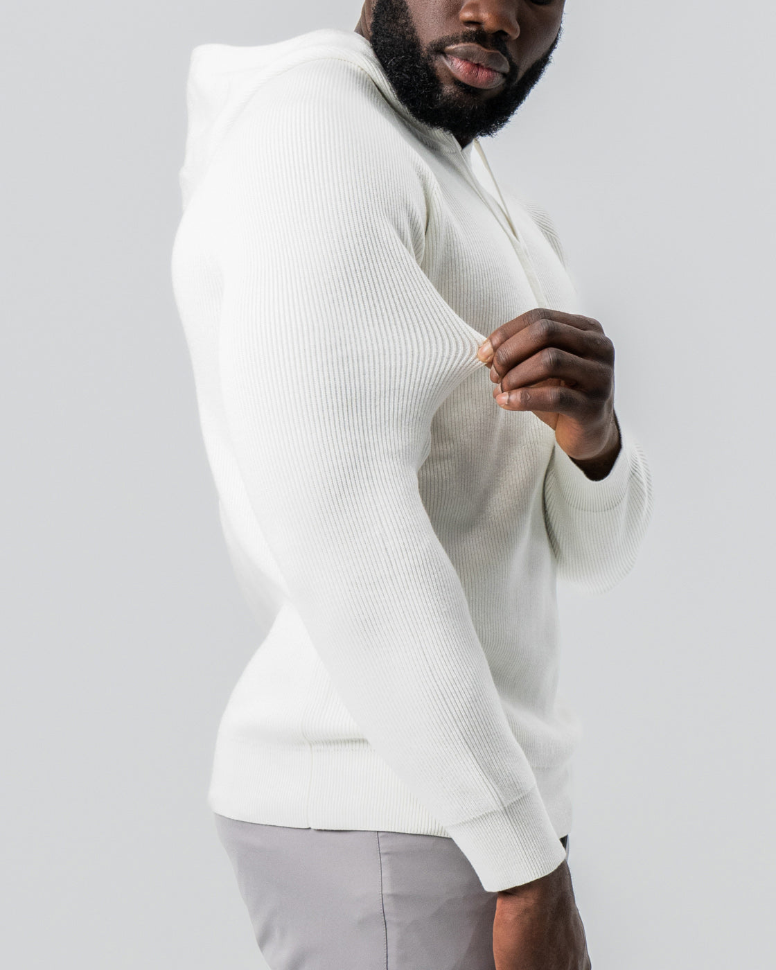 Heavy Knit Hoodie - Cream | State & Liberty Tops