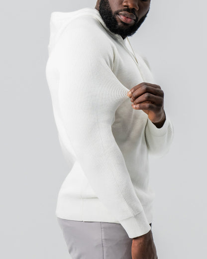 Heavy Knit Hoodie - Cream | State & Liberty Tops