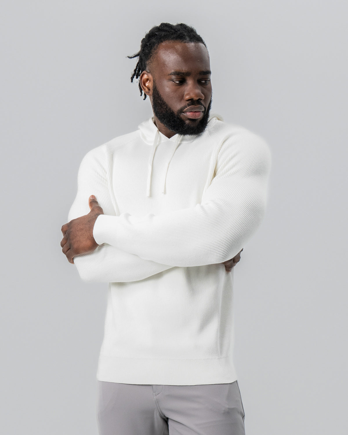 Heavy Knit Hoodie - Cream | State & Liberty Tops