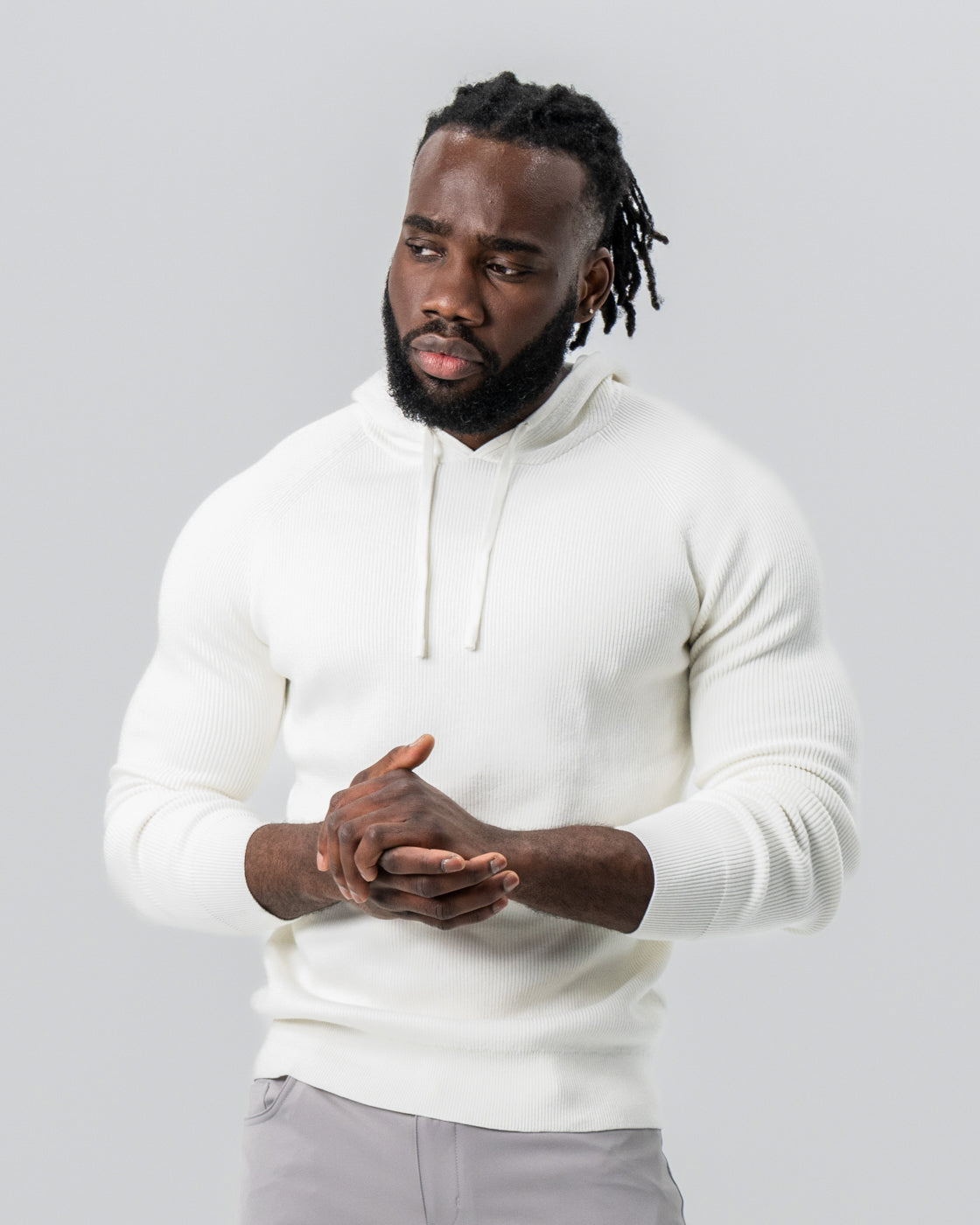 Heavy Knit Hoodie - Cream | State & Liberty Tops