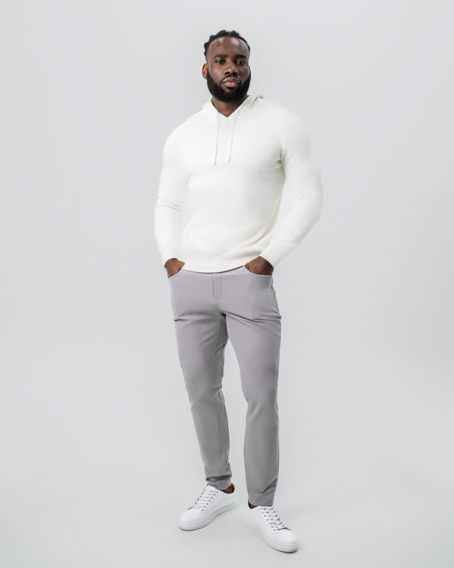 Heavy Knit Hoodie - Cream | State & Liberty Tops