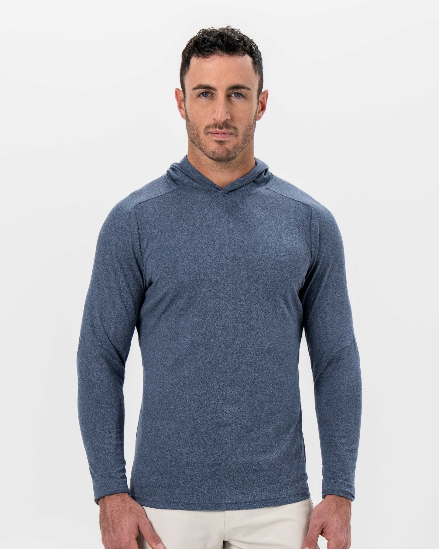 Brushed Hoodie - Heathered Navy | State & Liberty Tops