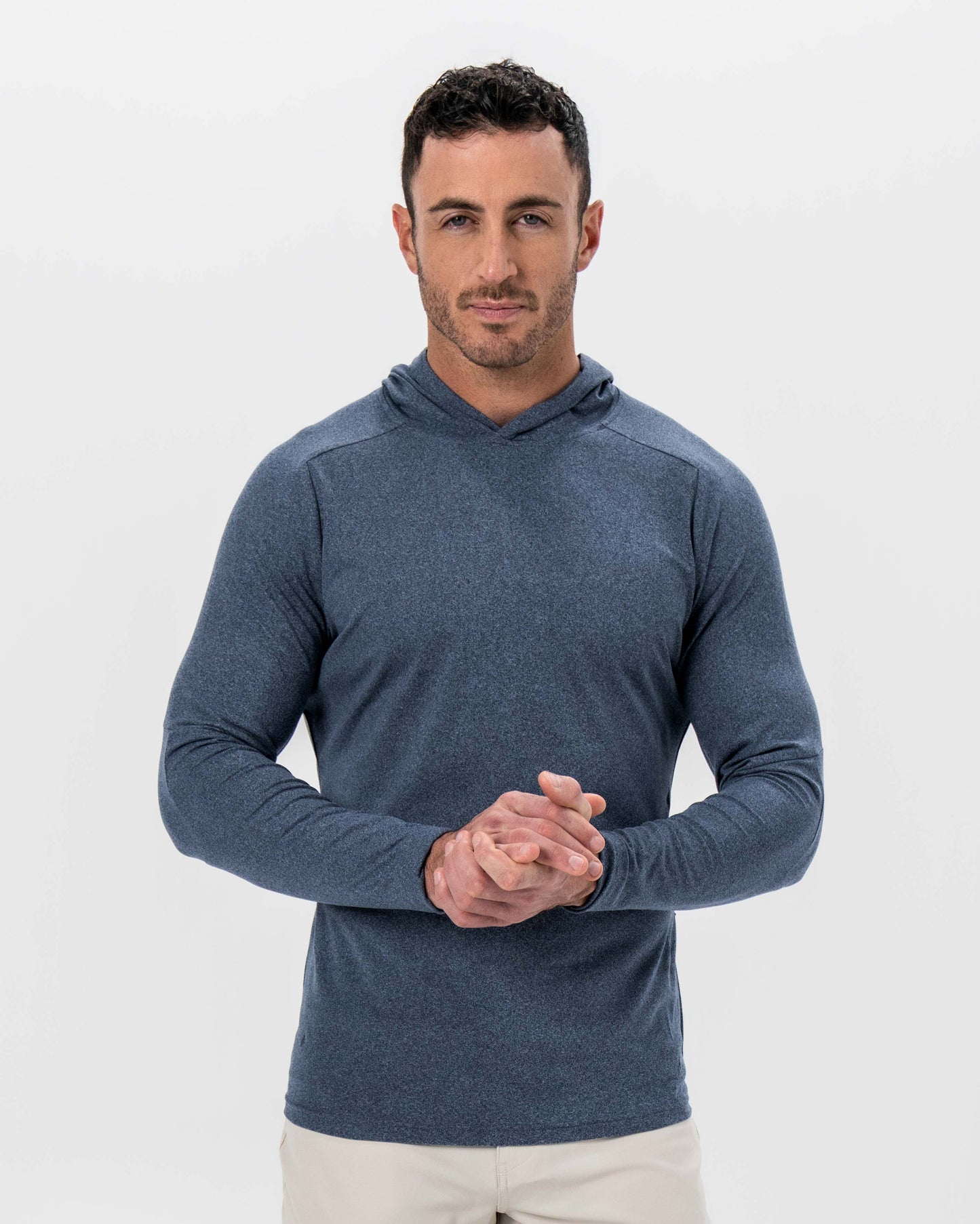 Brushed Hoodie - Heathered Navy | State & Liberty Tops