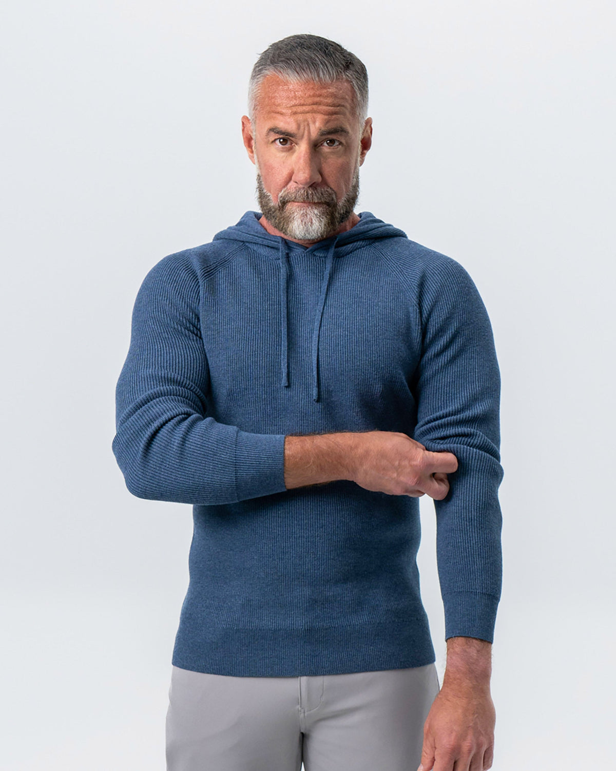 Heavy Knit Hoodie - Navy | State & Liberty Tops