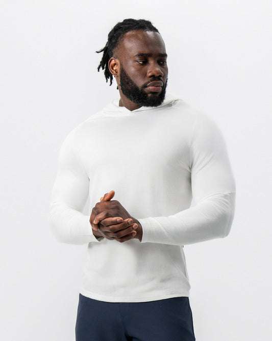 Waffle Knit Hoodie - Cream | State & Liberty Tops