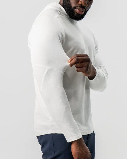 Waffle Knit Hoodie - Cream | State & Liberty Tops