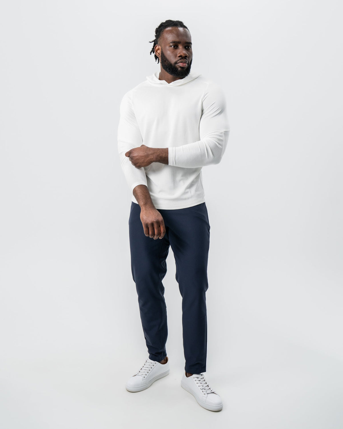 Waffle Knit Hoodie - Cream | State & Liberty Tops
