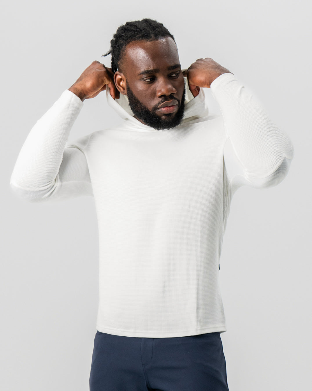 Waffle Knit Hoodie - Cream | State & Liberty Tops