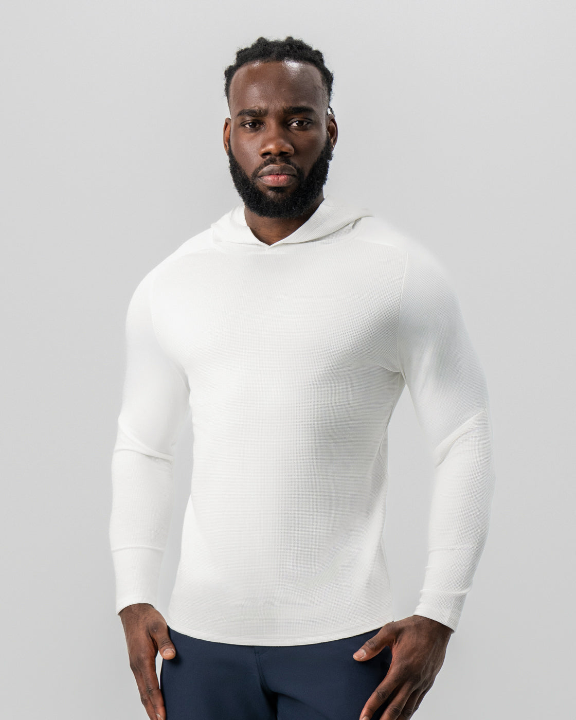 Waffle Knit Hoodie - Cream | State & Liberty Tops