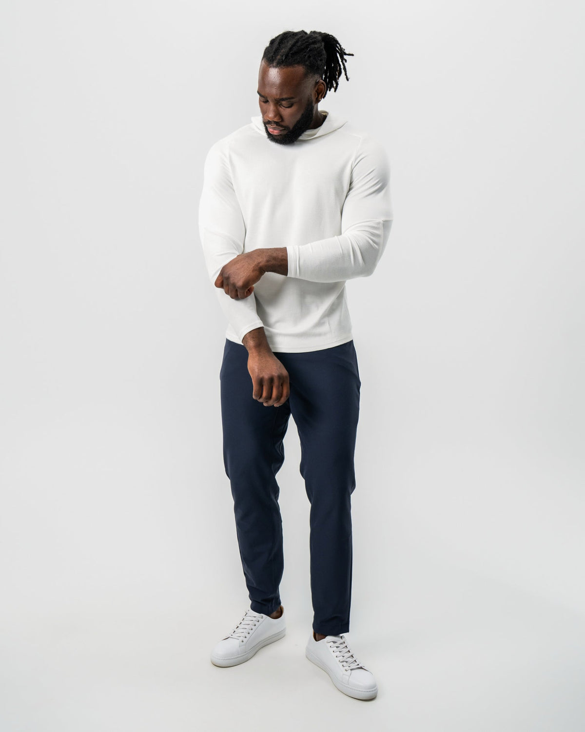 Waffle Knit Hoodie - Cream | State & Liberty Tops