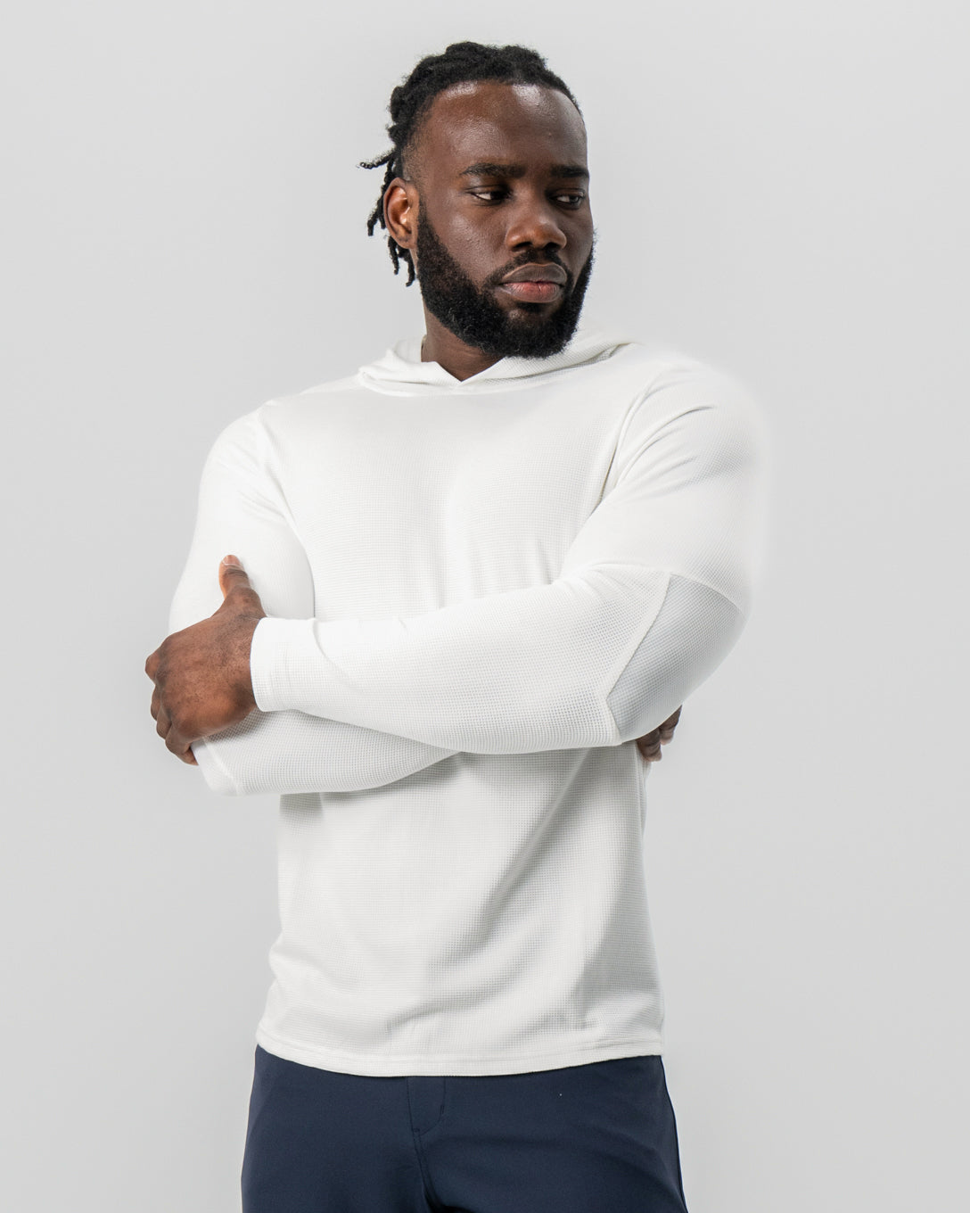 Waffle Knit Hoodie - Cream | State & Liberty Tops