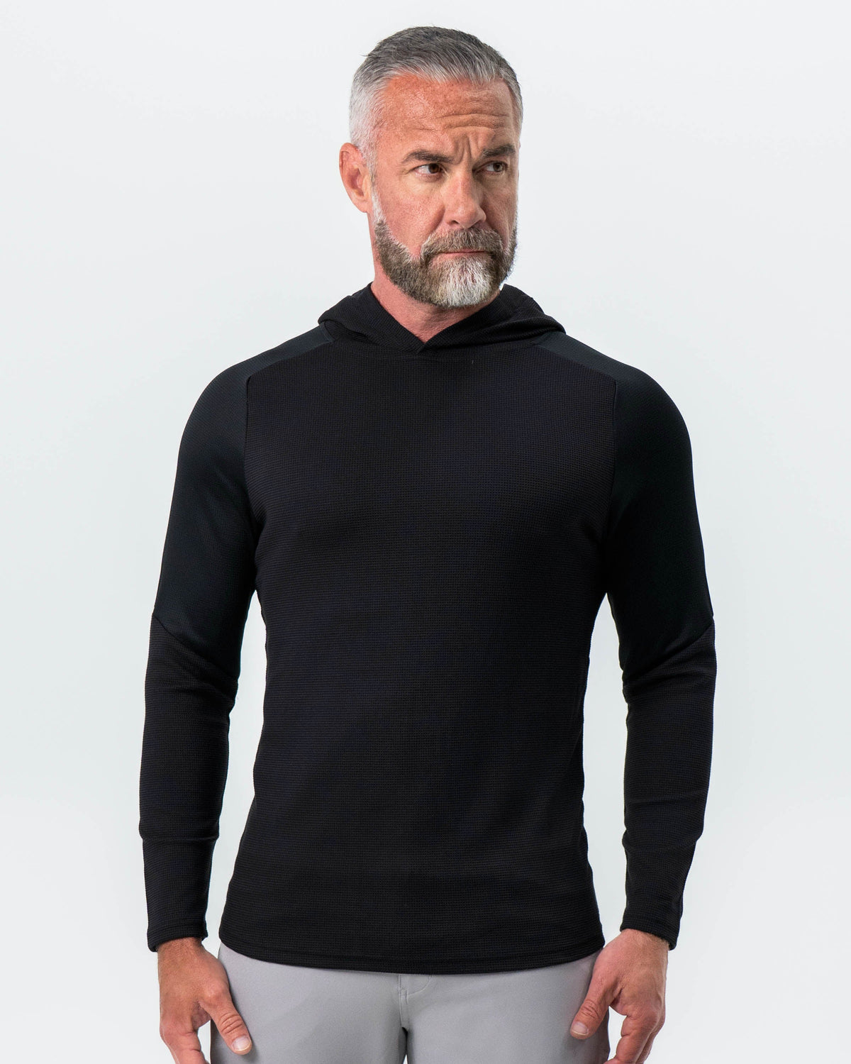 Waffle Knit Hoodie - Black | State & Liberty Tops