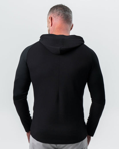 Waffle Knit Hoodie - Black | State & Liberty Tops