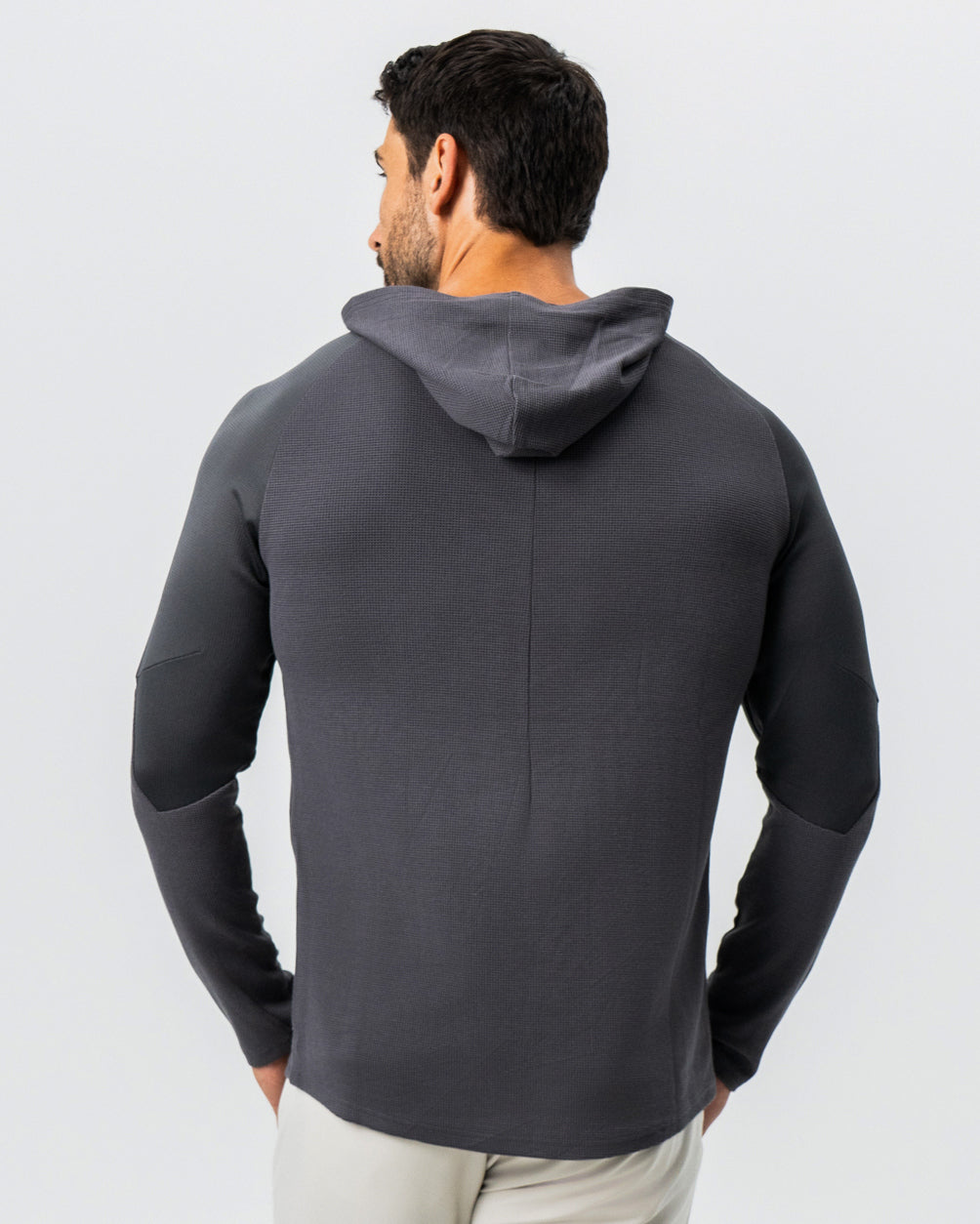 Waffle Knit Hoodie - Charcoal | State & Liberty Tops