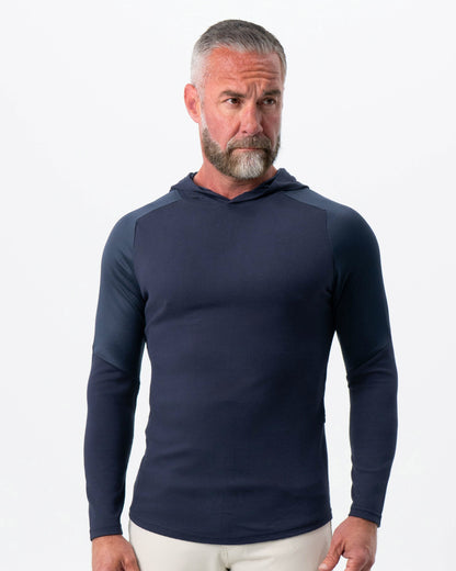 Waffle Knit Hoodie - Navy | State & Liberty Tops