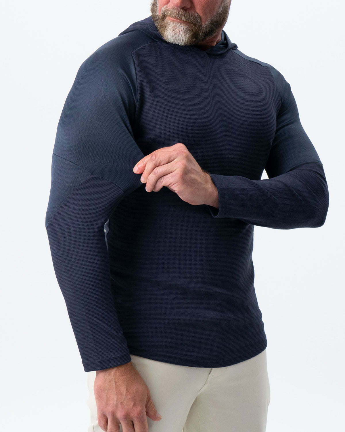 Waffle Knit Hoodie - Navy | State & Liberty Tops