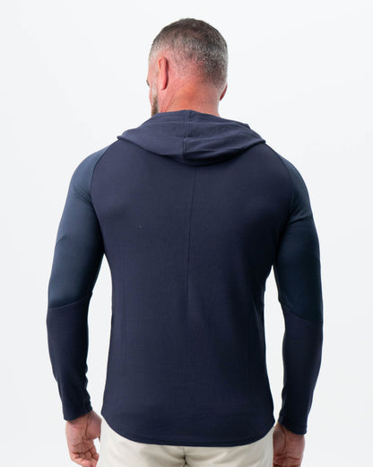 Waffle Knit Hoodie - Navy | State & Liberty Tops