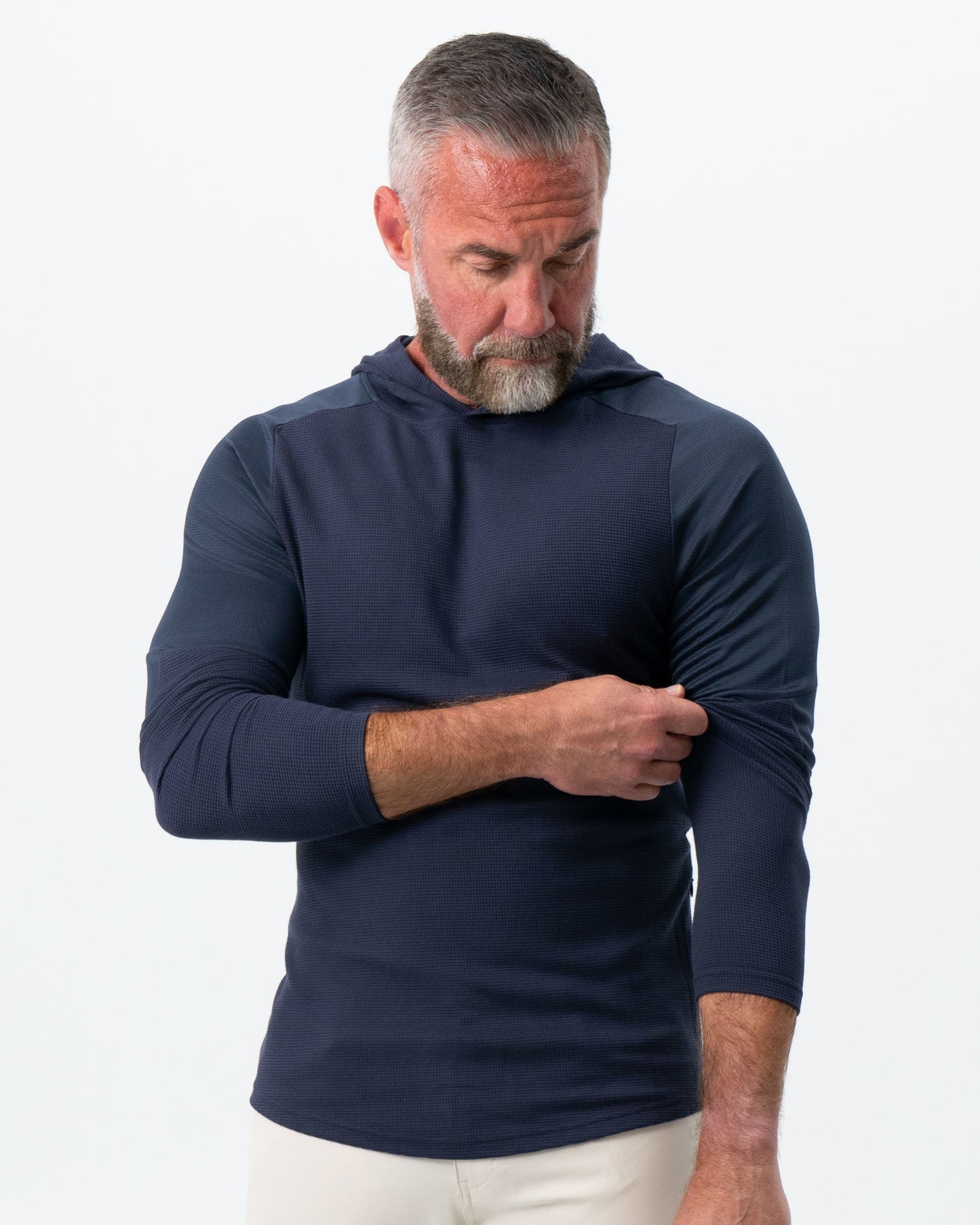 Waffle Knit Hoodie - Navy | State & Liberty Tops