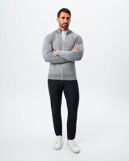 Mid-Weight Sweater Bomber - Grey | State & Liberty Tops
