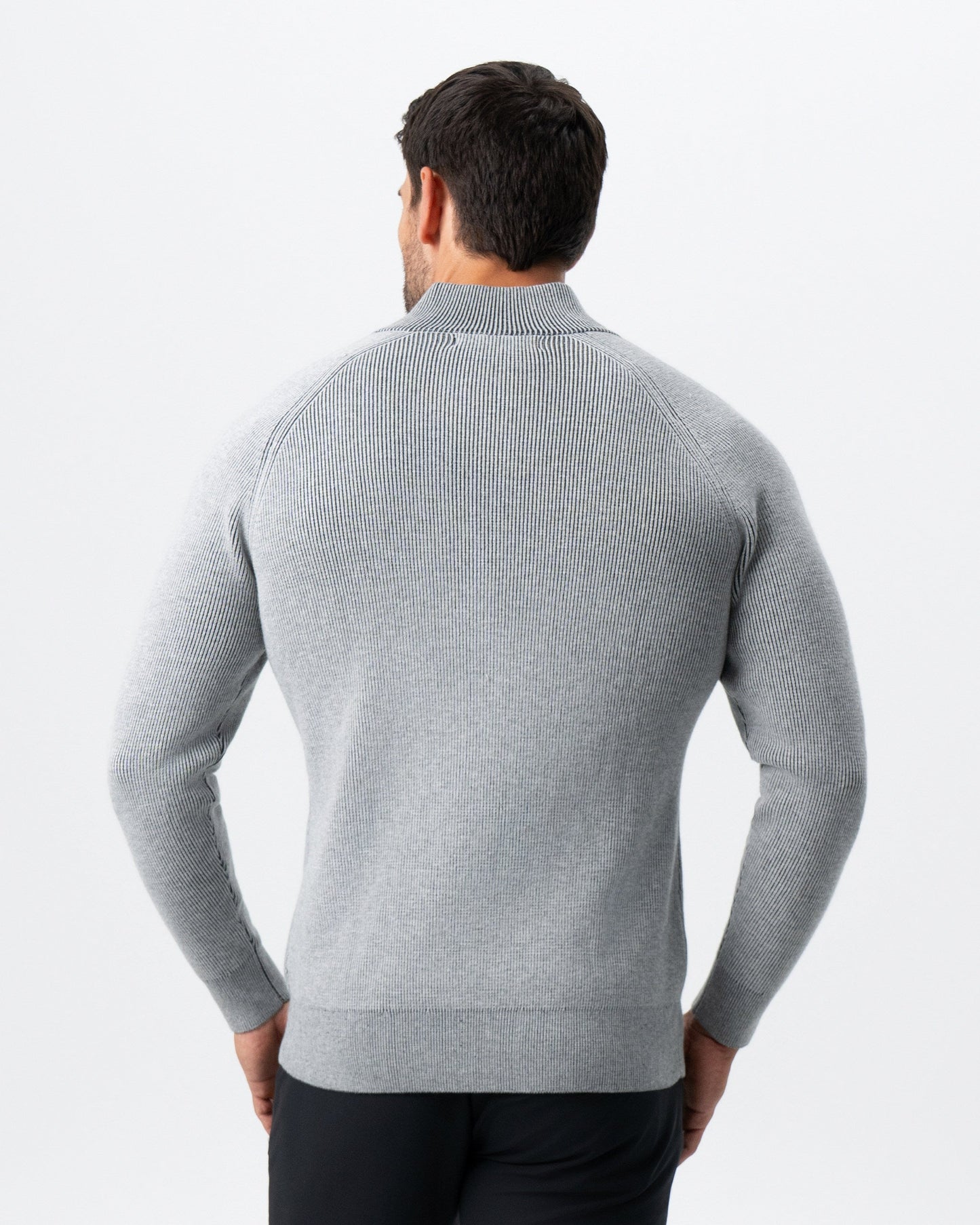 Mid-Weight Sweater Bomber - Grey | State & Liberty Tops