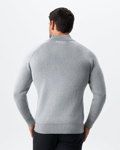 Mid-Weight Sweater Bomber - Grey | State & Liberty Tops
