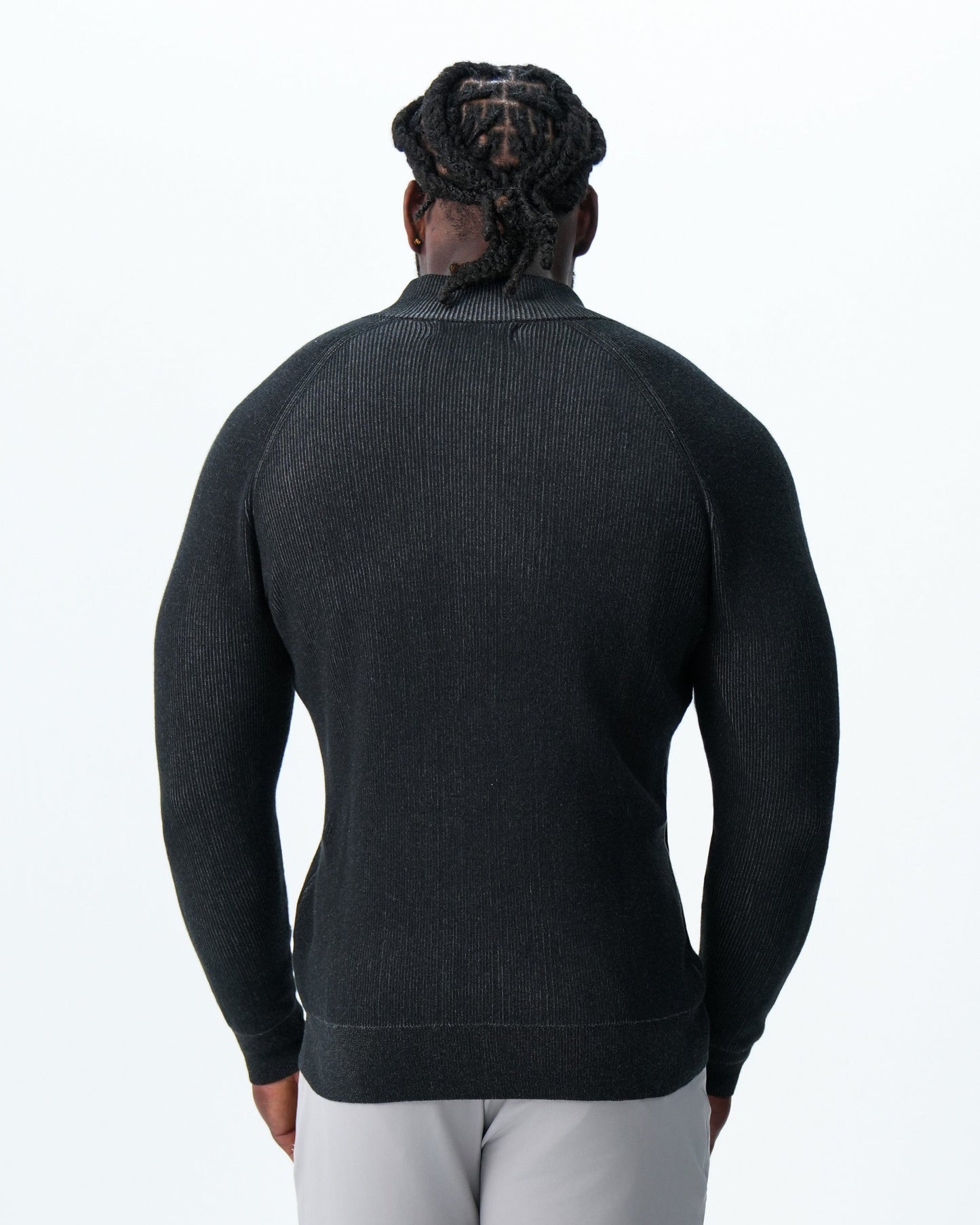 Mid-Weight Sweater Bomber - Black | State & Liberty Tops