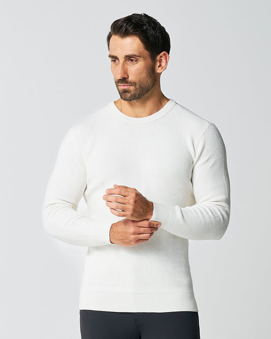 Heavy Knit Crewneck - Cream | State & Liberty Tops