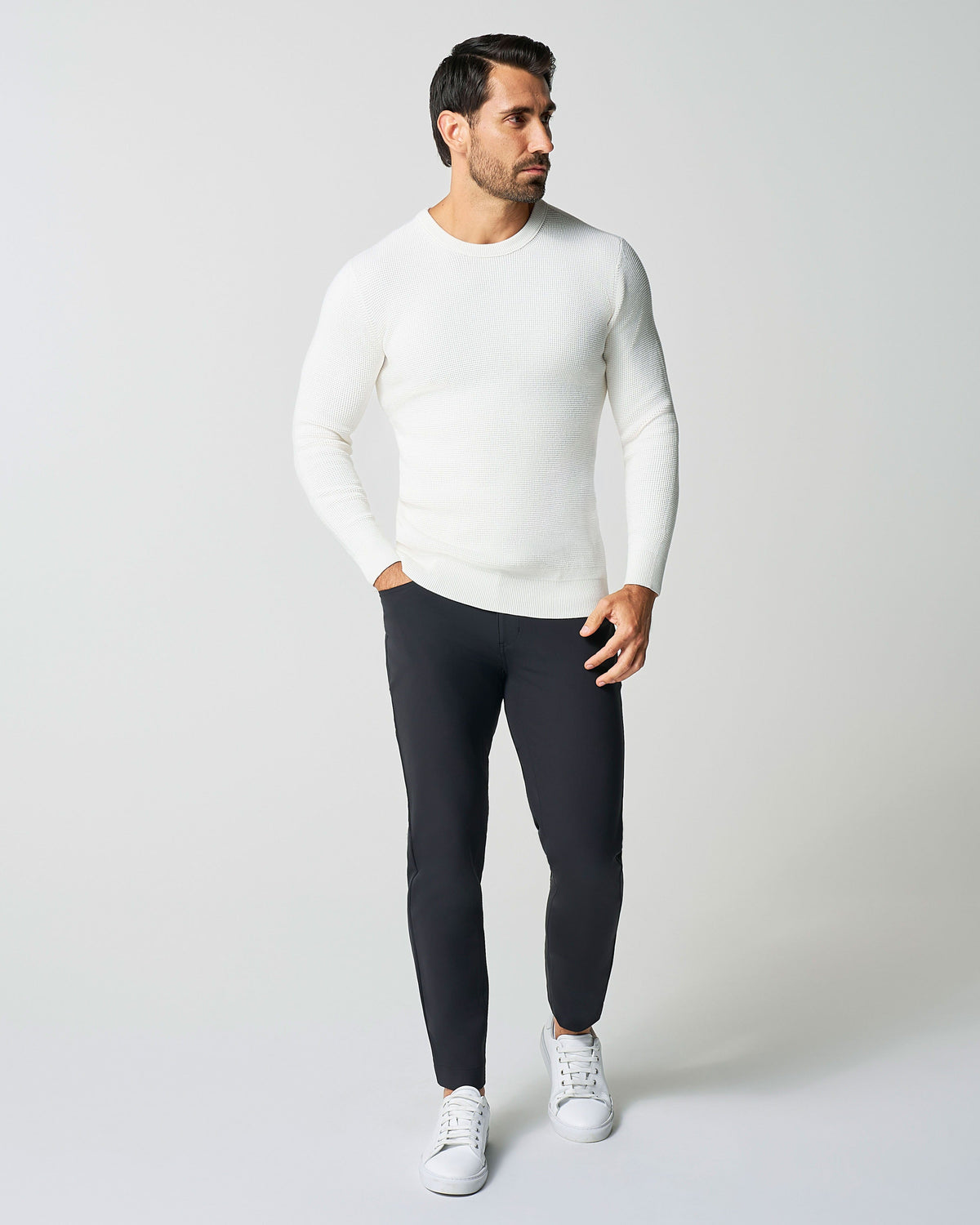 Heavy Knit Crewneck - Cream | State & Liberty Tops