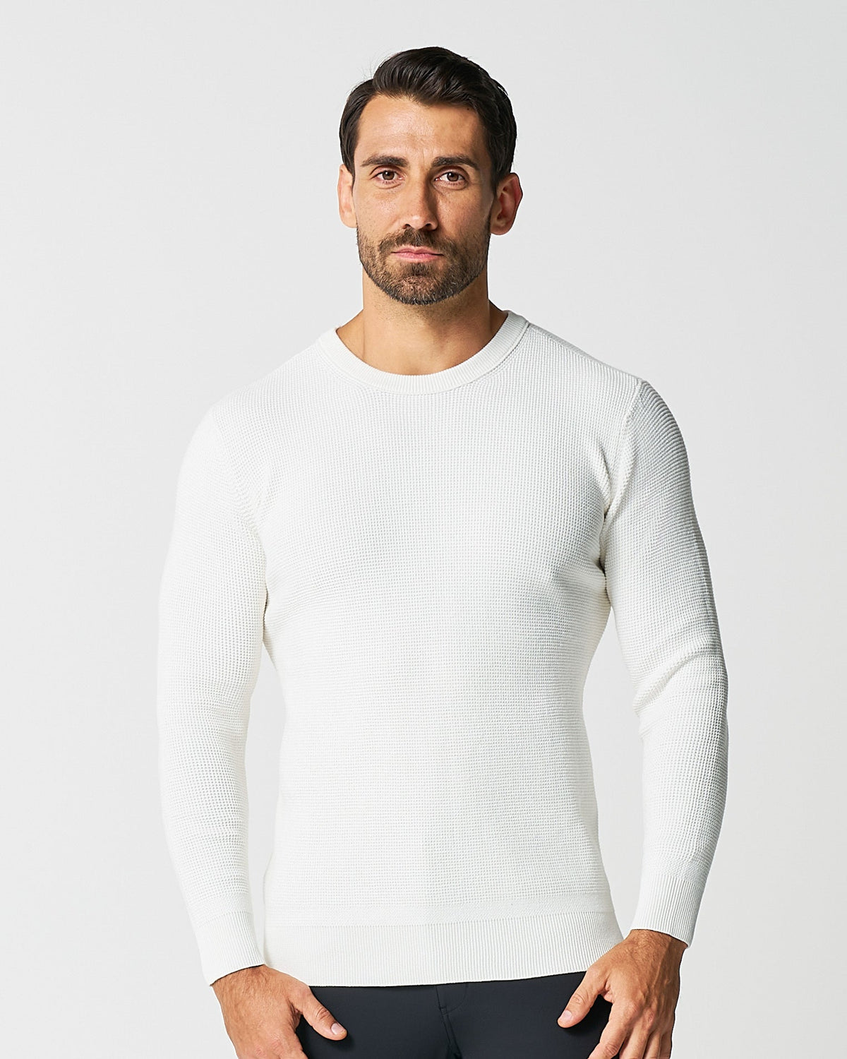 Heavy Knit Crewneck - Cream | State & Liberty Tops