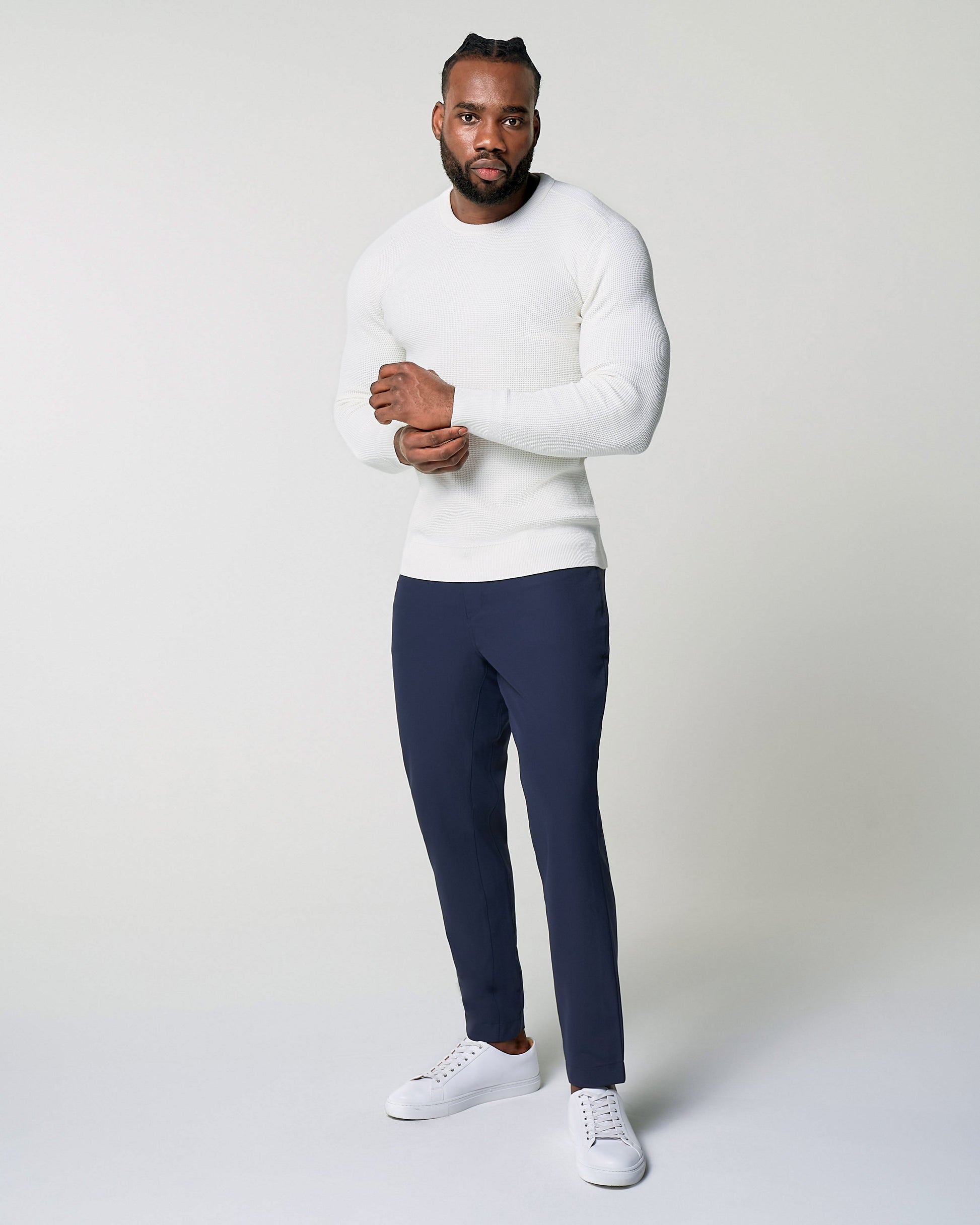 Heavy Knit Crewneck - Cream | State & Liberty Tops