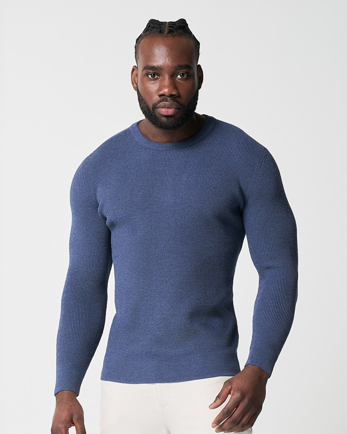 Heavy Knit Crewneck - Navy | State & Liberty Tops