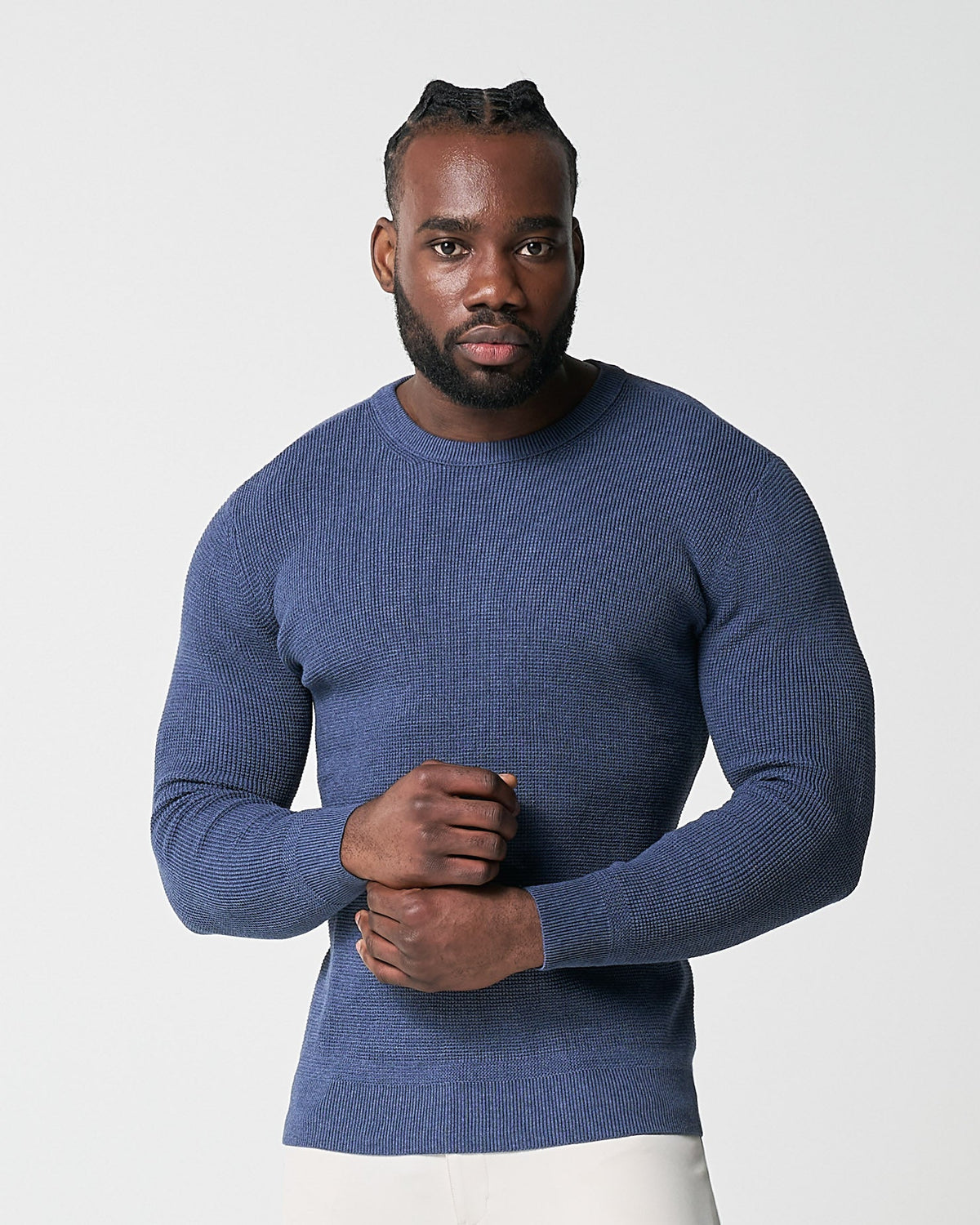 Heavy Knit Crewneck - Navy | State & Liberty Tops