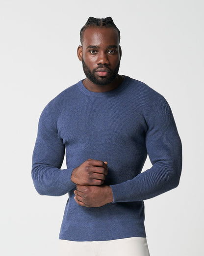 Heavy Knit Crewneck - Navy | State & Liberty Tops