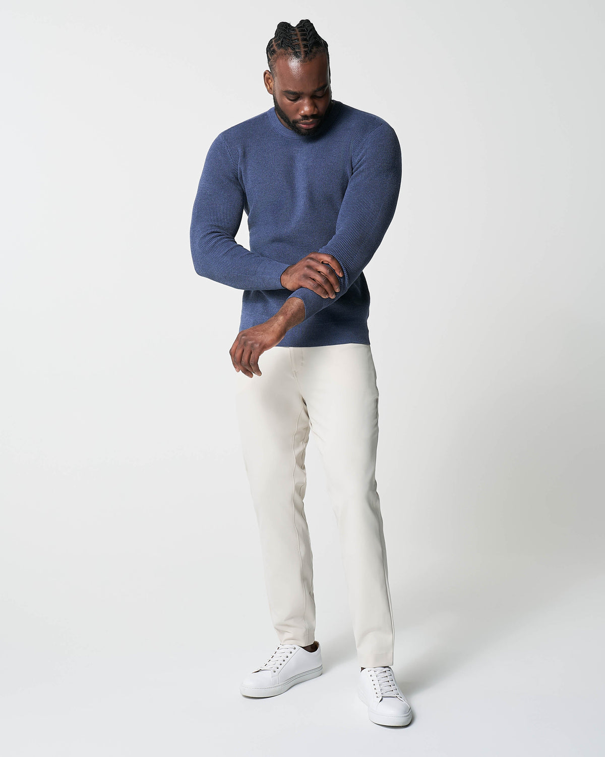 Heavy Knit Crewneck - Navy | State & Liberty Tops