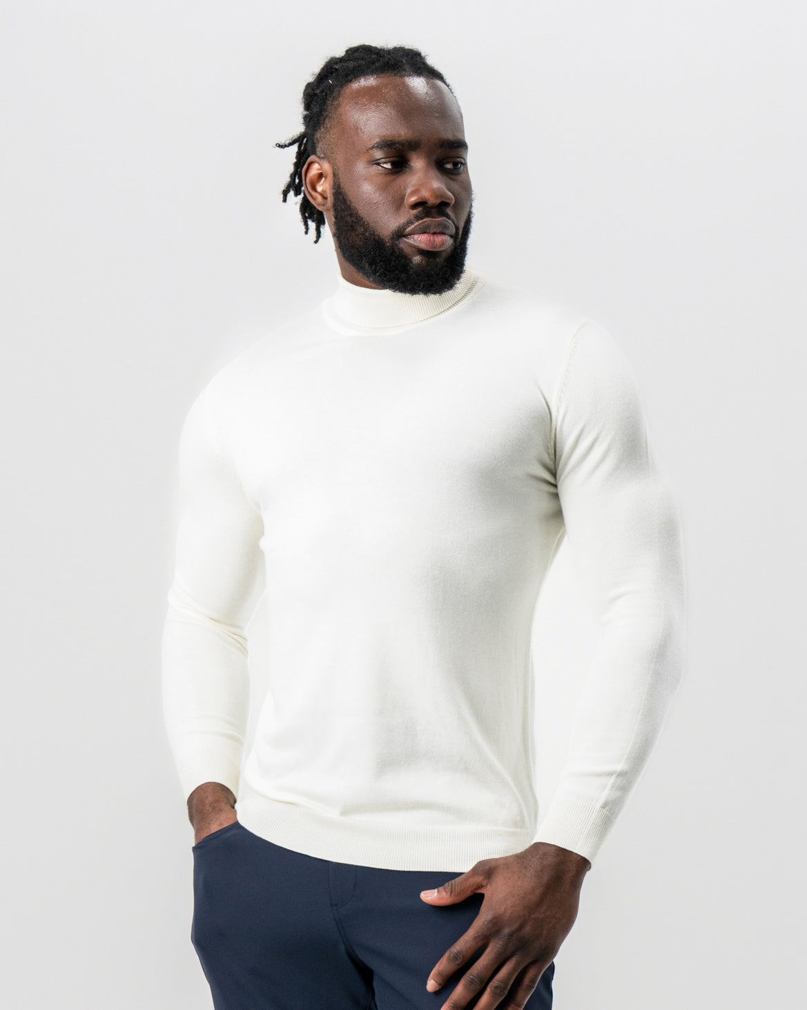Mid-Weight Wool Turtleneck - Cream | State & Liberty Tops