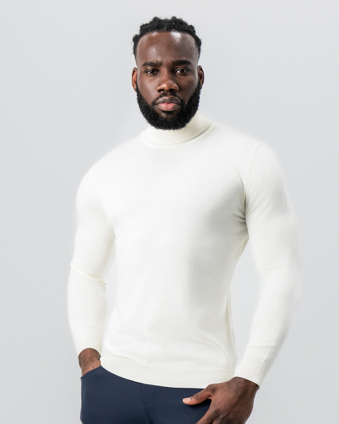 Mid-Weight Wool Turtleneck - Cream | State & Liberty Tops