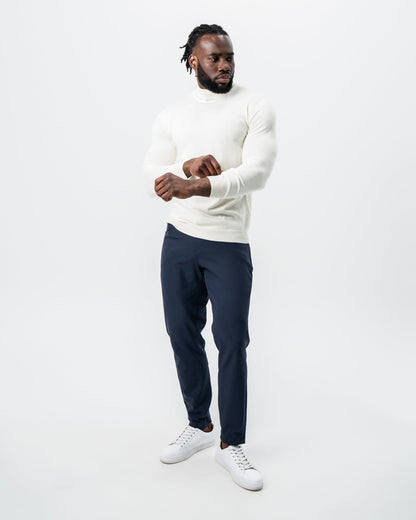 Mid-Weight Wool Turtleneck - Cream | State & Liberty Tops