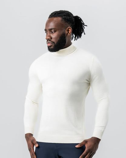 Mid-Weight Wool Turtleneck - Cream | State & Liberty Tops