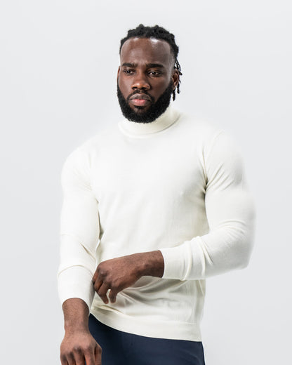 Mid-Weight Wool Turtleneck - Cream | State & Liberty Tops