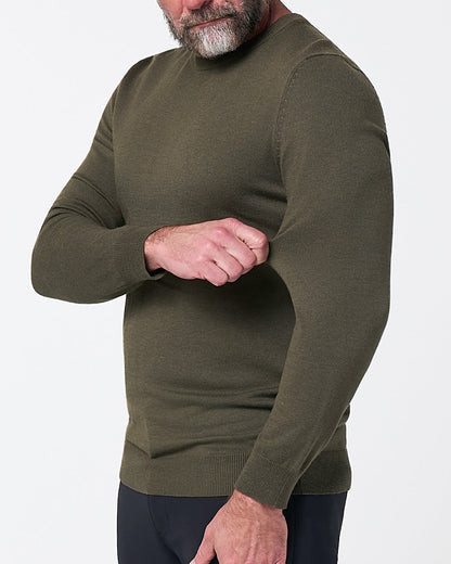 Mid-Weight Wool Crewneck - Olive | State & Liberty Tops