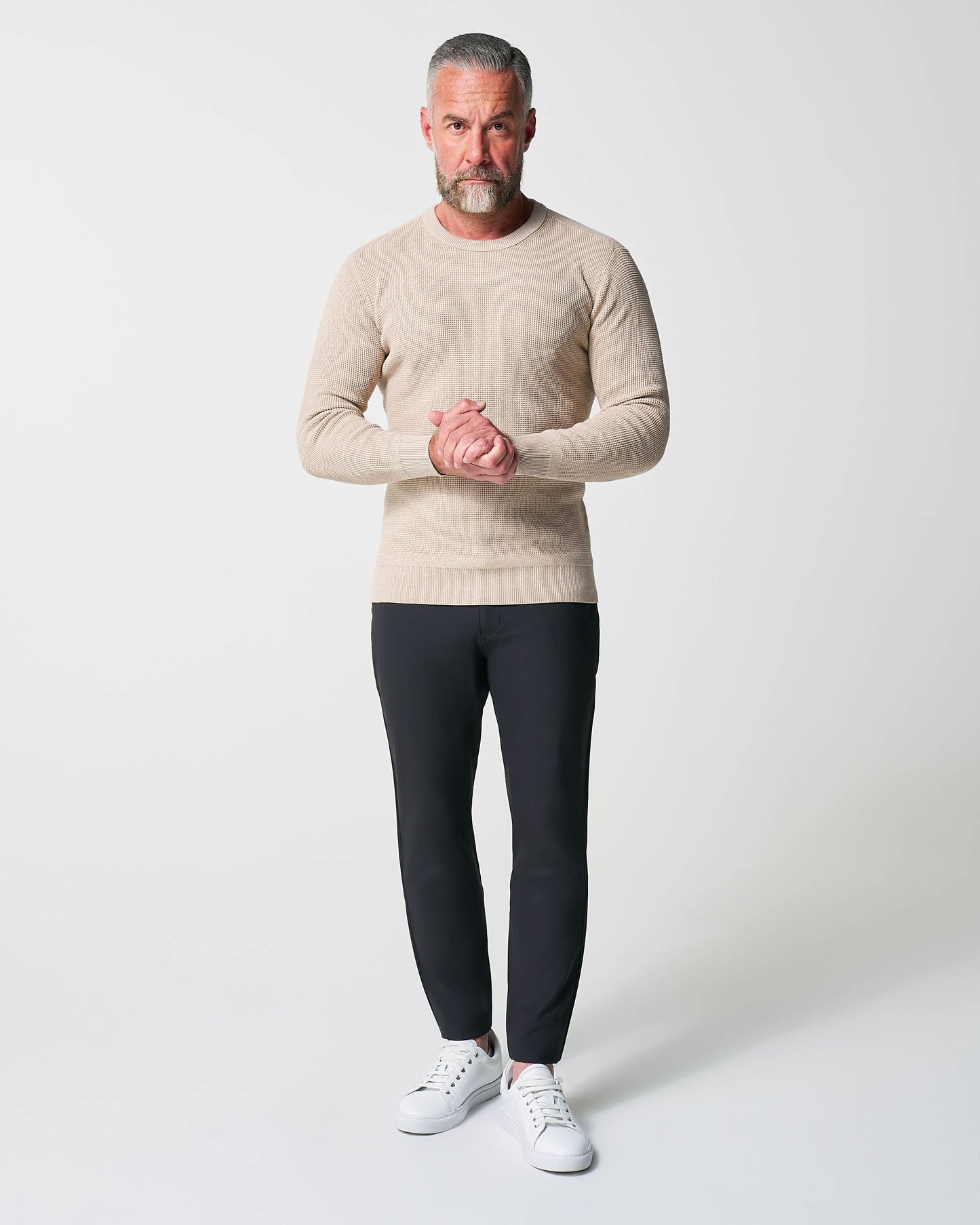 Heavy Knit Crewneck - Tan | State & Liberty Tops